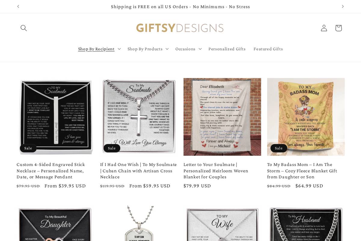 giftsydesigns.com homepage screenshot