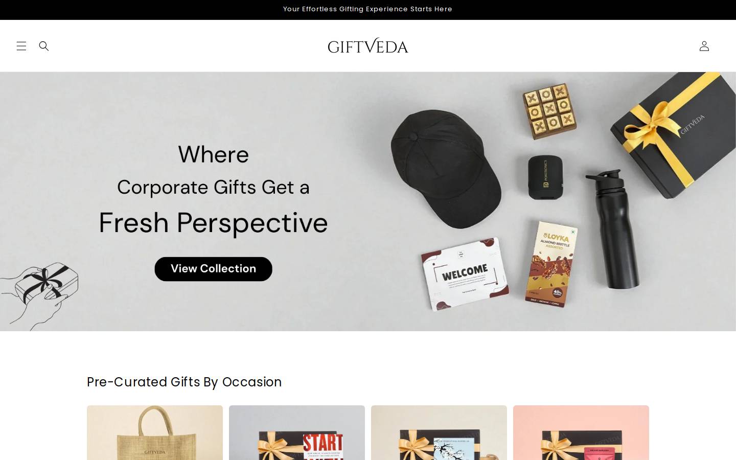 Giftveda homepage screenshot