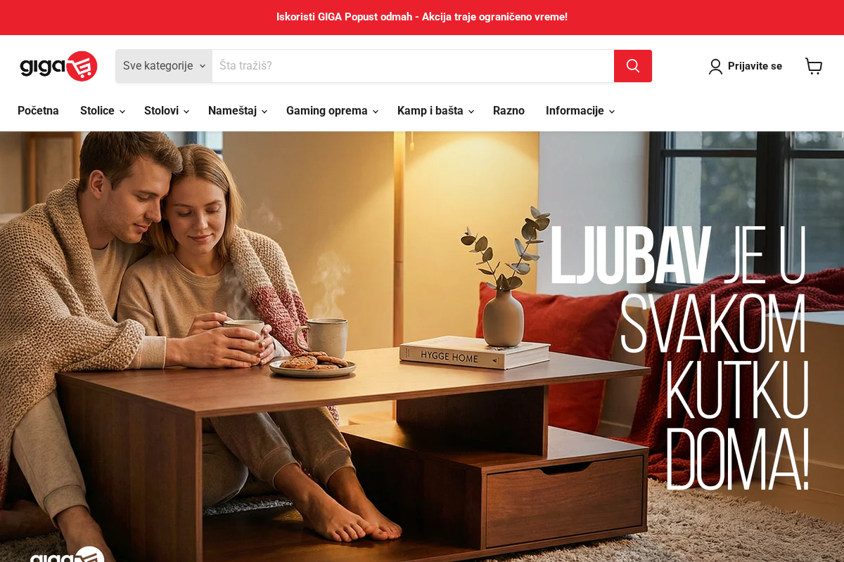 Giga.rs homepage screenshot