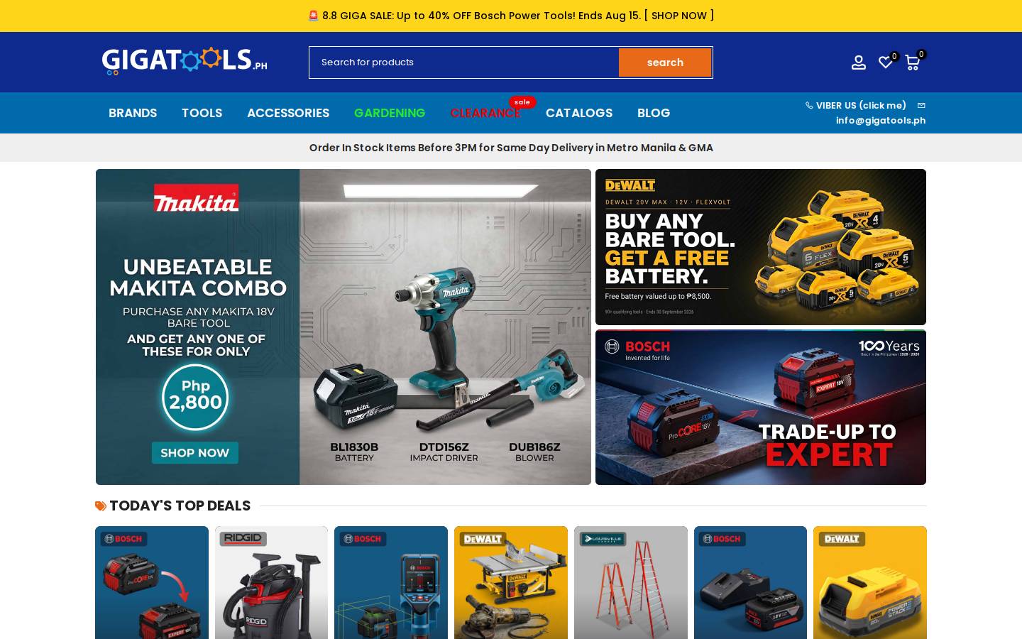 gigatools.ph homepage screenshot