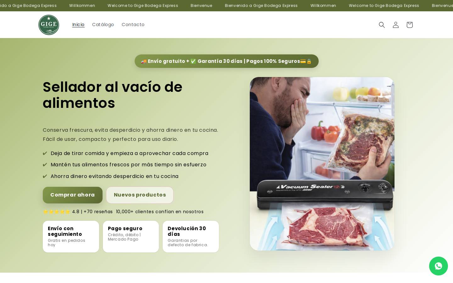 gigemarket.com homepage screenshot