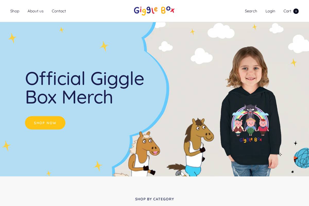 gigglebox.tv homepage screenshot