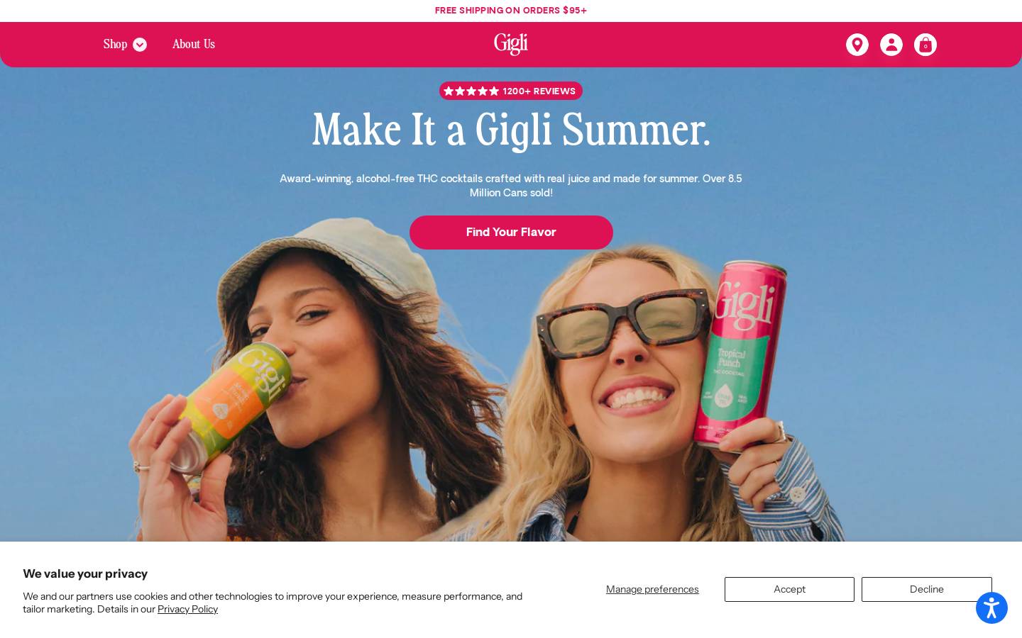 gigli.com homepage screenshot