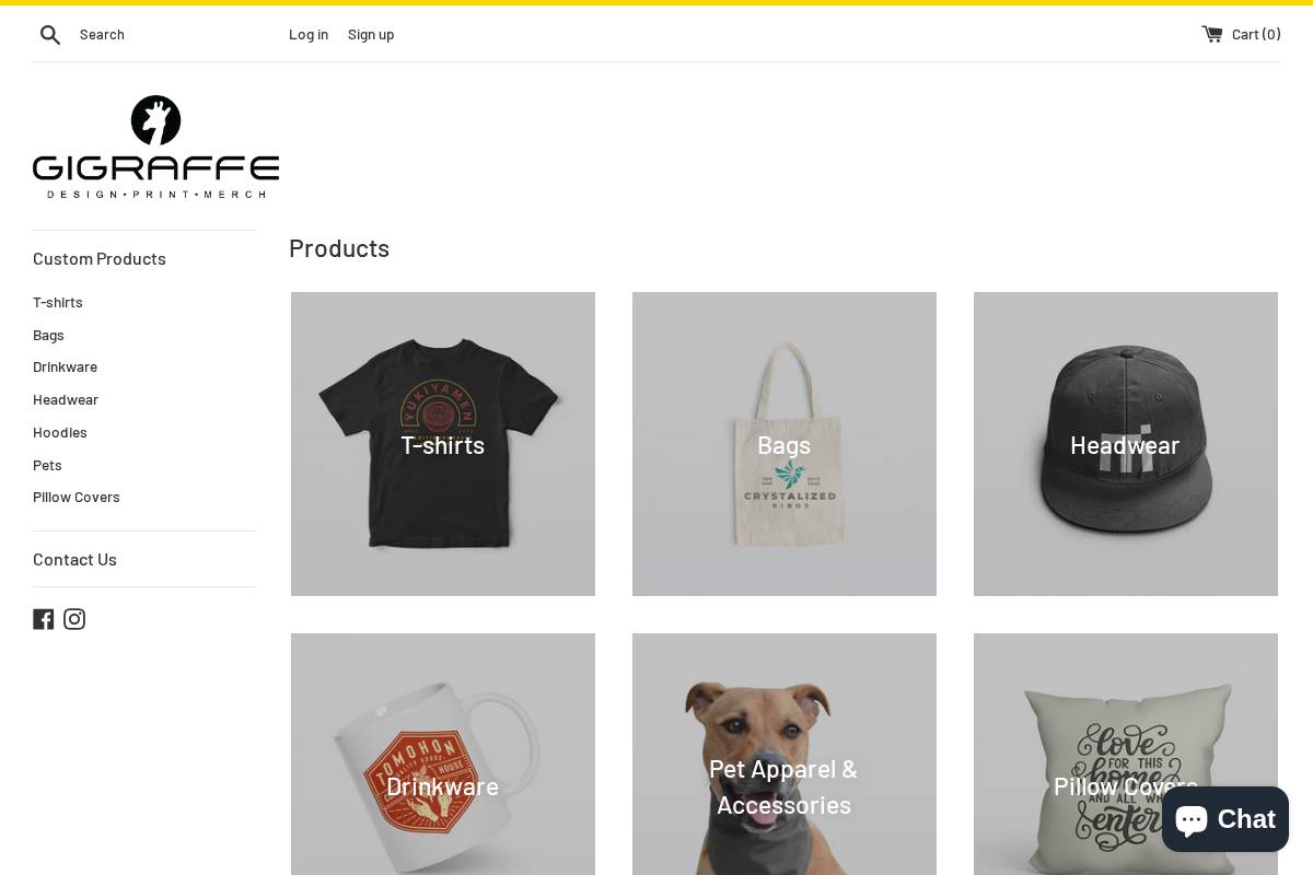 gigraffe.com homepage screenshot