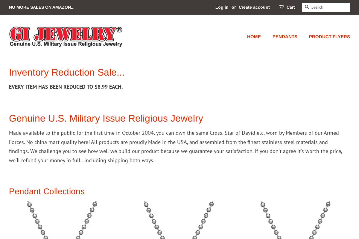 gijewelry.com homepage screenshot