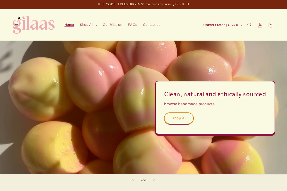 gilaassoap.com homepage screenshot