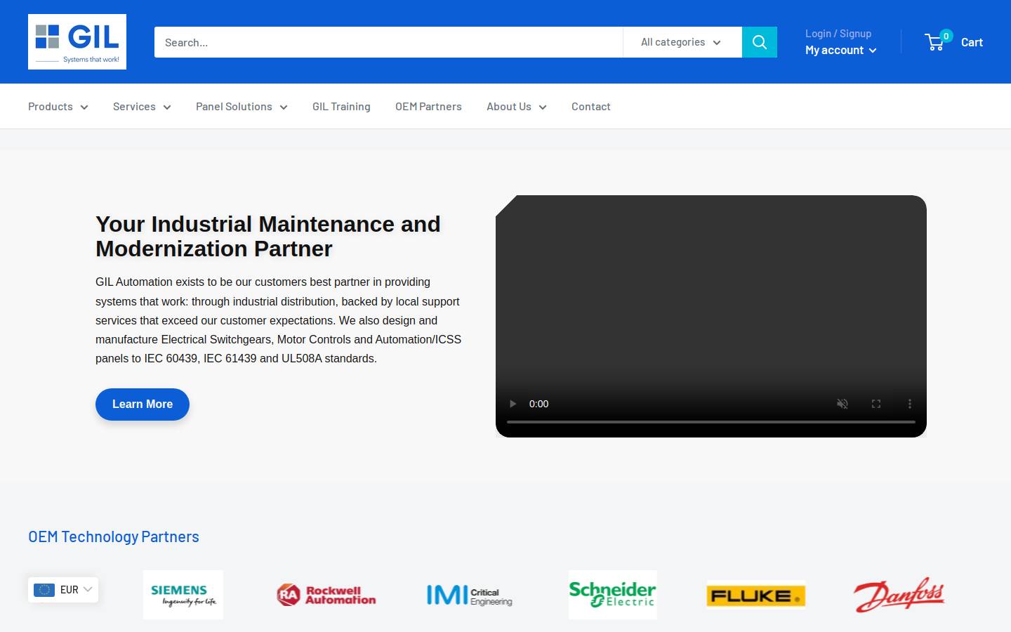 gilautomation.com homepage screenshot