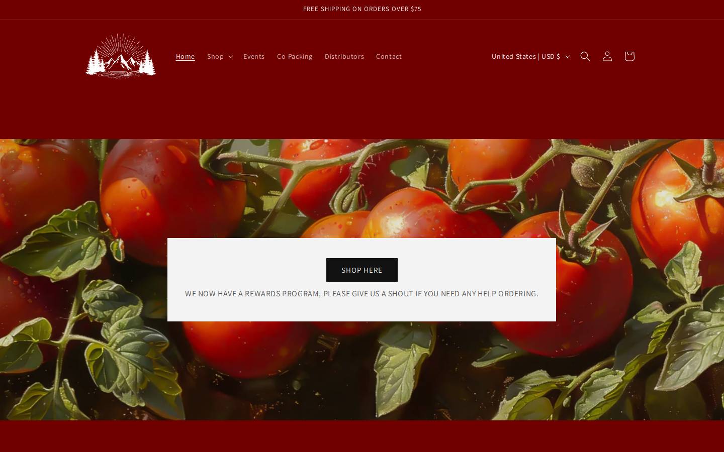 gilbertosgourmetgoodness.com homepage screenshot