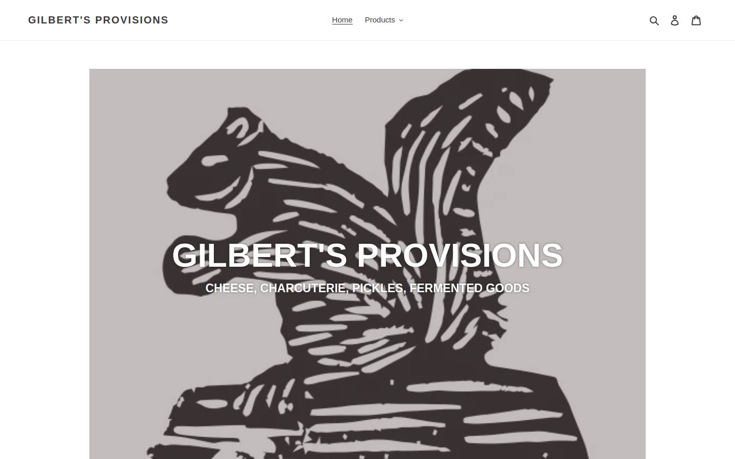 gilbertsprovisions.com homepage screenshot