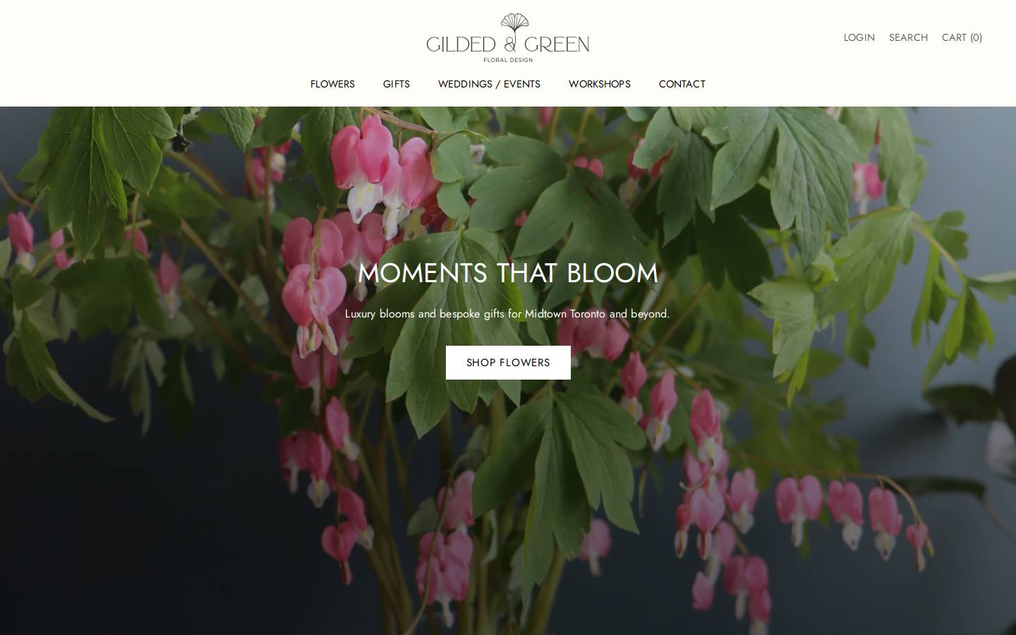 gildedandgreen.ca homepage screenshot