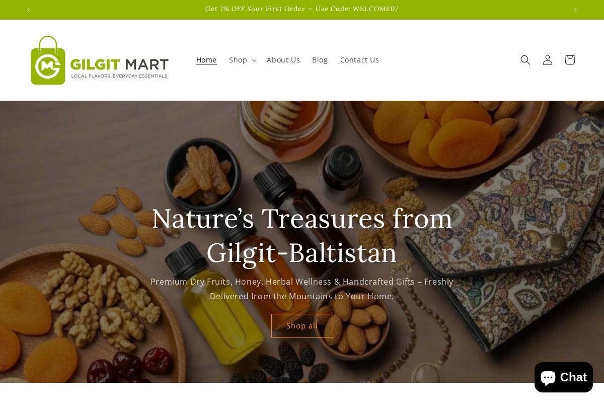 gilgitmart.com homepage screenshot