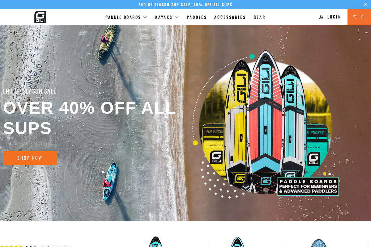 Gilisports homepage screenshot