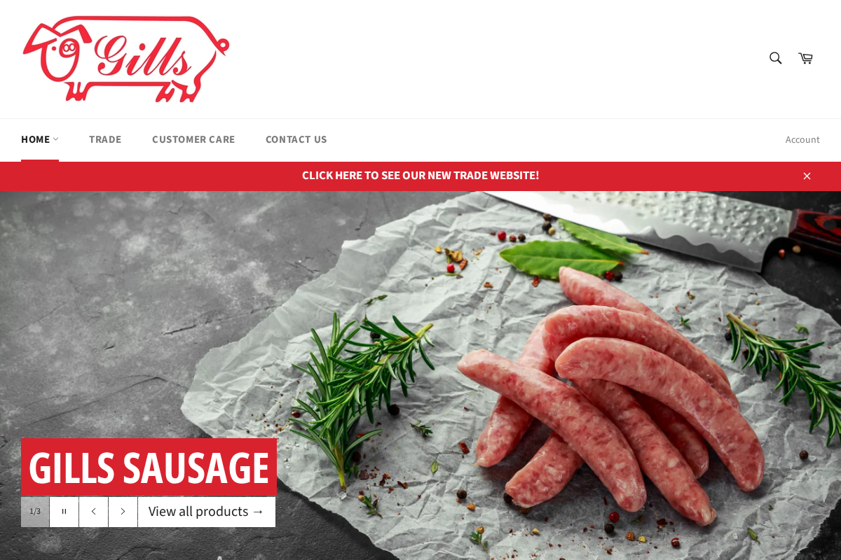 Gillsdirect homepage screenshot