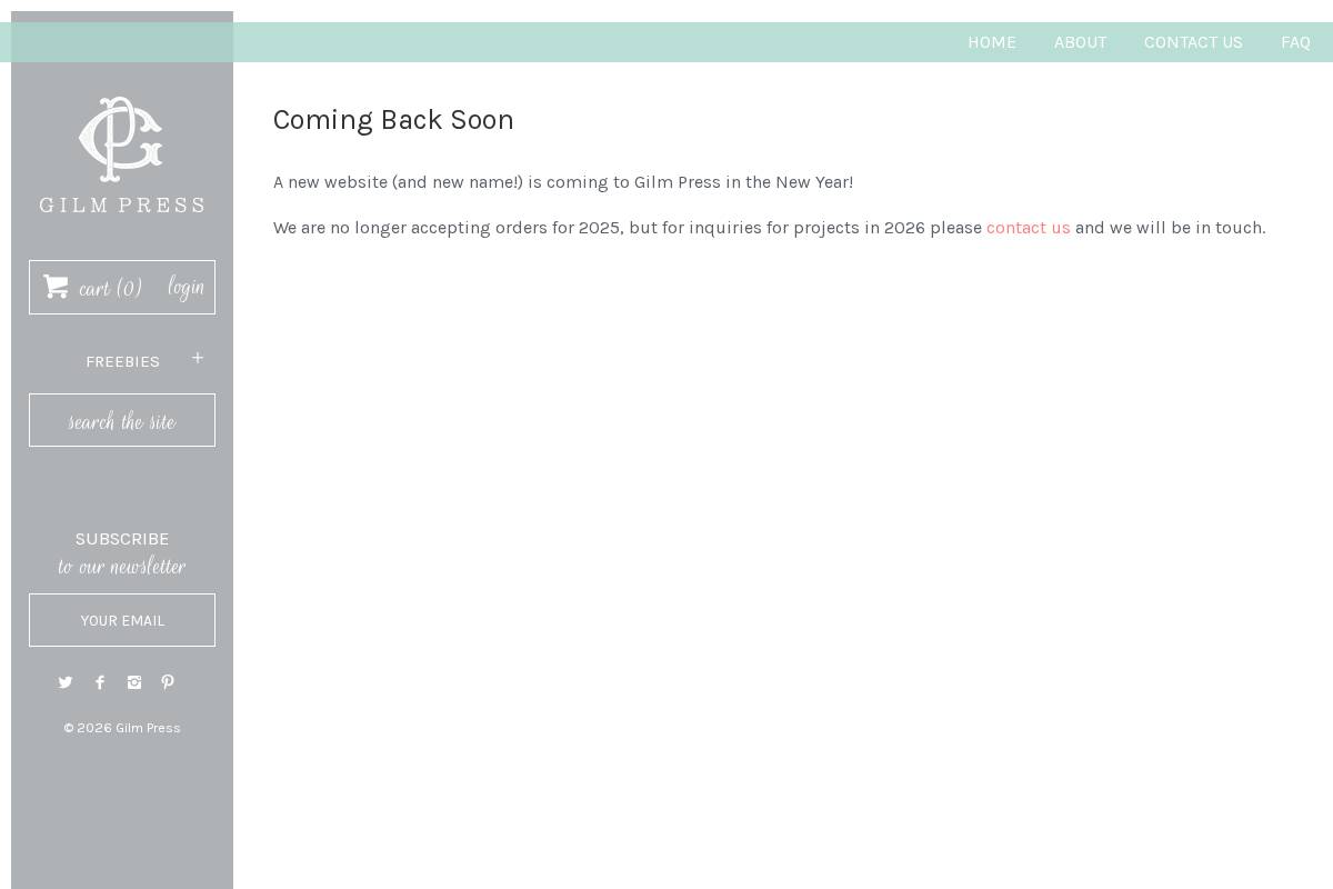 gilmpress.com homepage screenshot