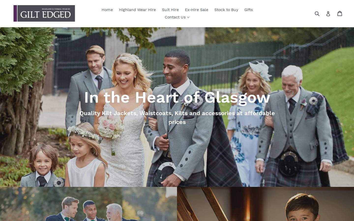 Gilt Edged homepage screenshot