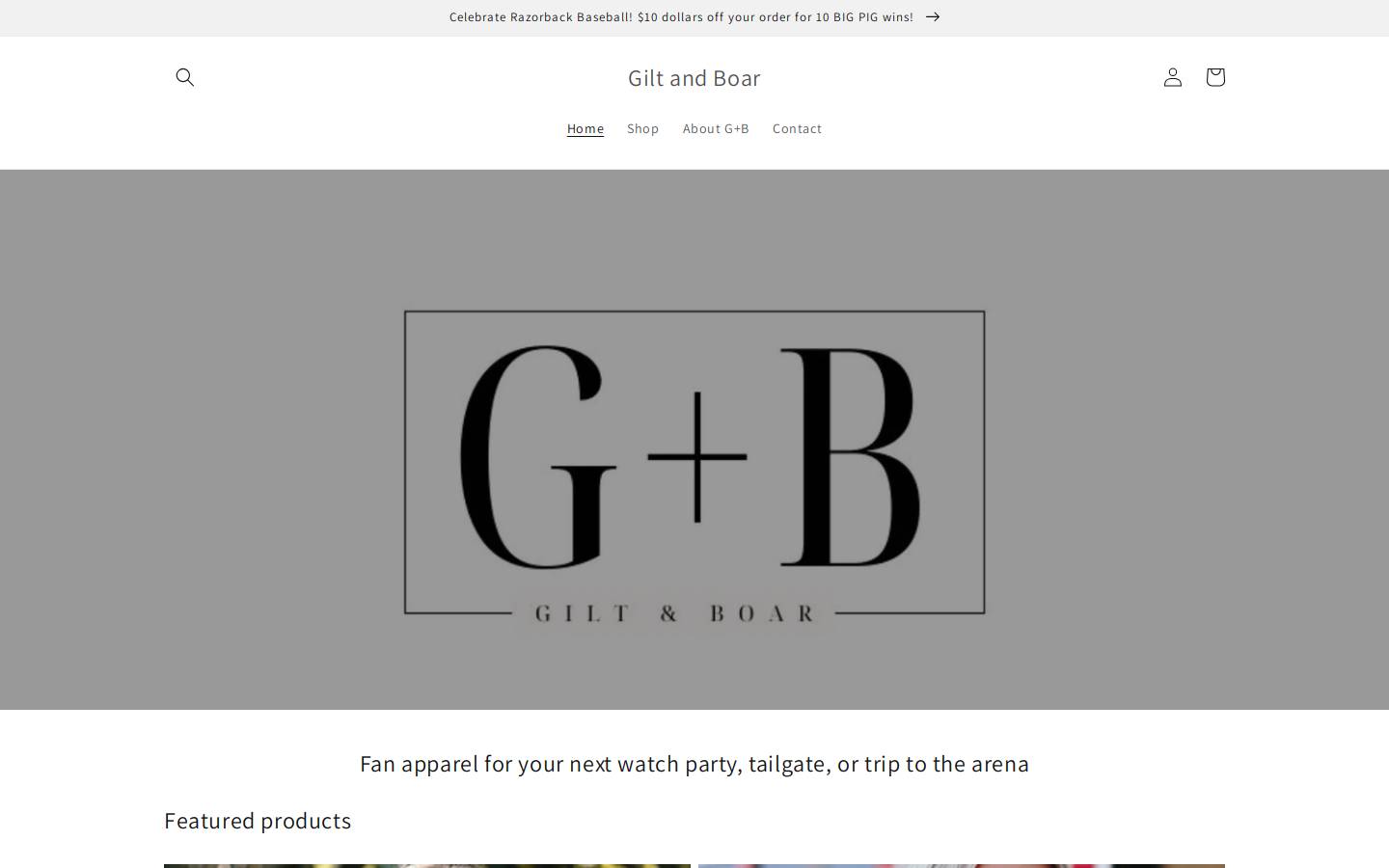 giltandboar.com homepage screenshot