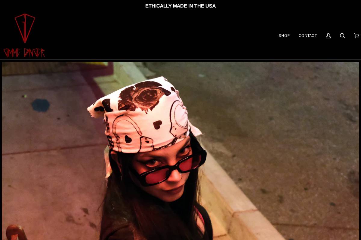 gimmedanger.la homepage screenshot