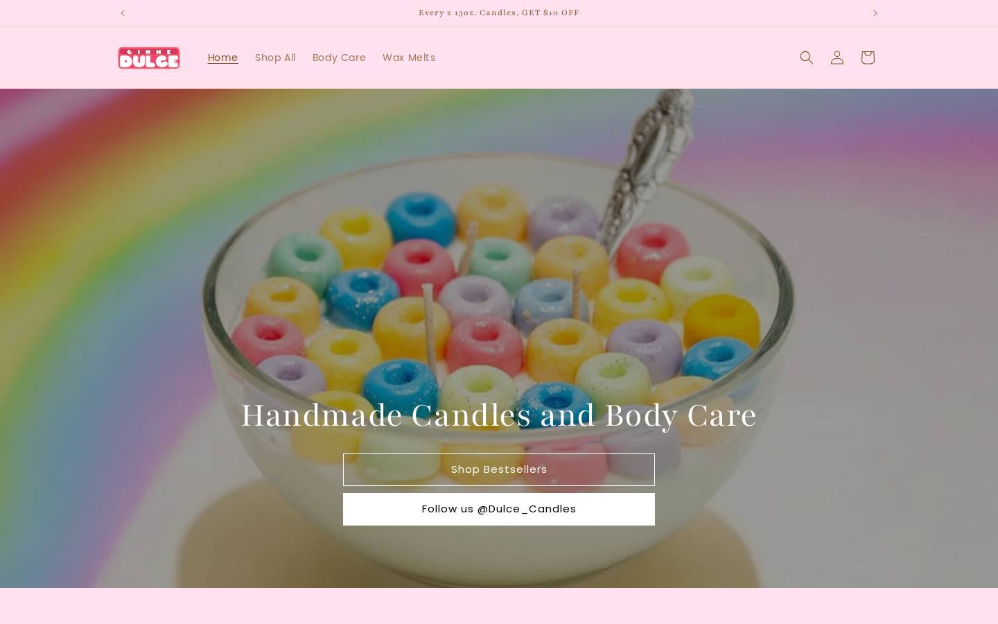 gimmedulce.com homepage screenshot