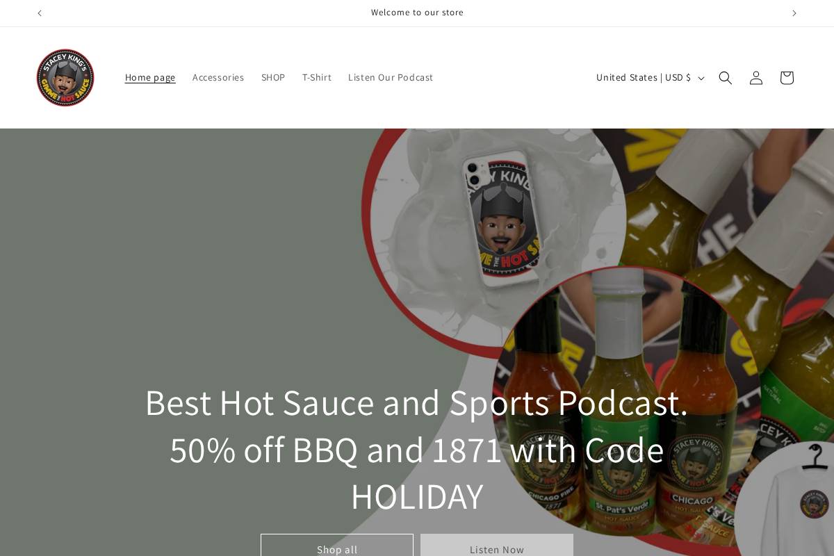 gimmethehotsauce.com homepage screenshot