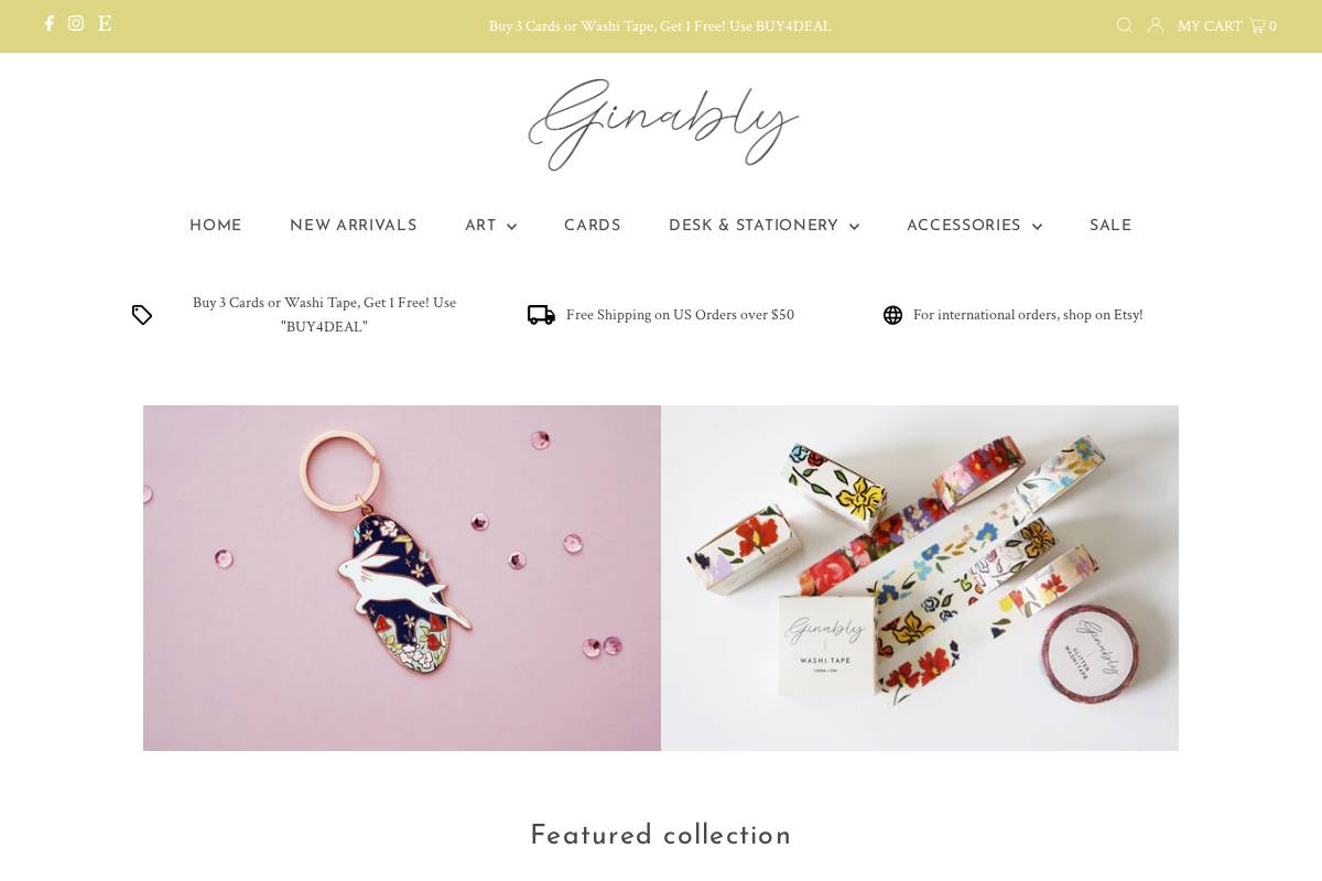 ginably.com homepage screenshot