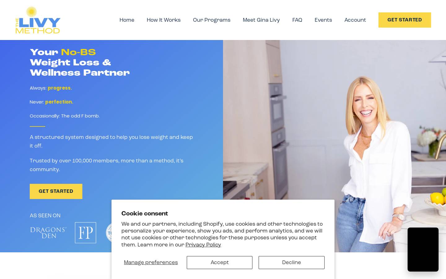 ginalivy.com homepage screenshot
