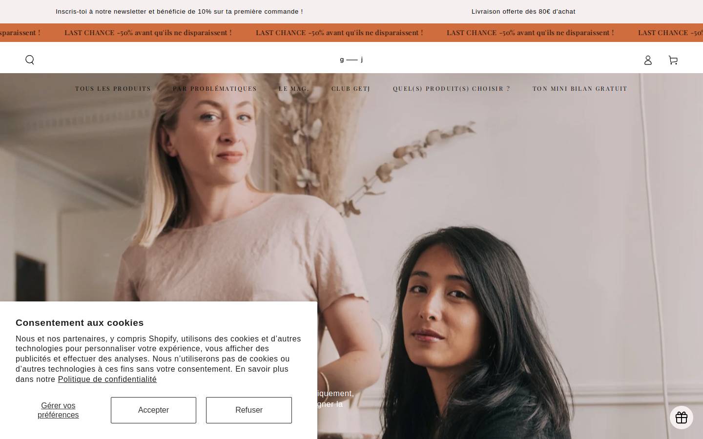 ginetteetjosiane.com homepage screenshot