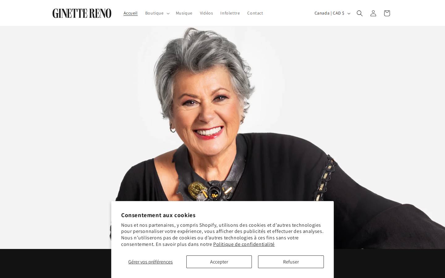 ginettereno.com homepage screenshot