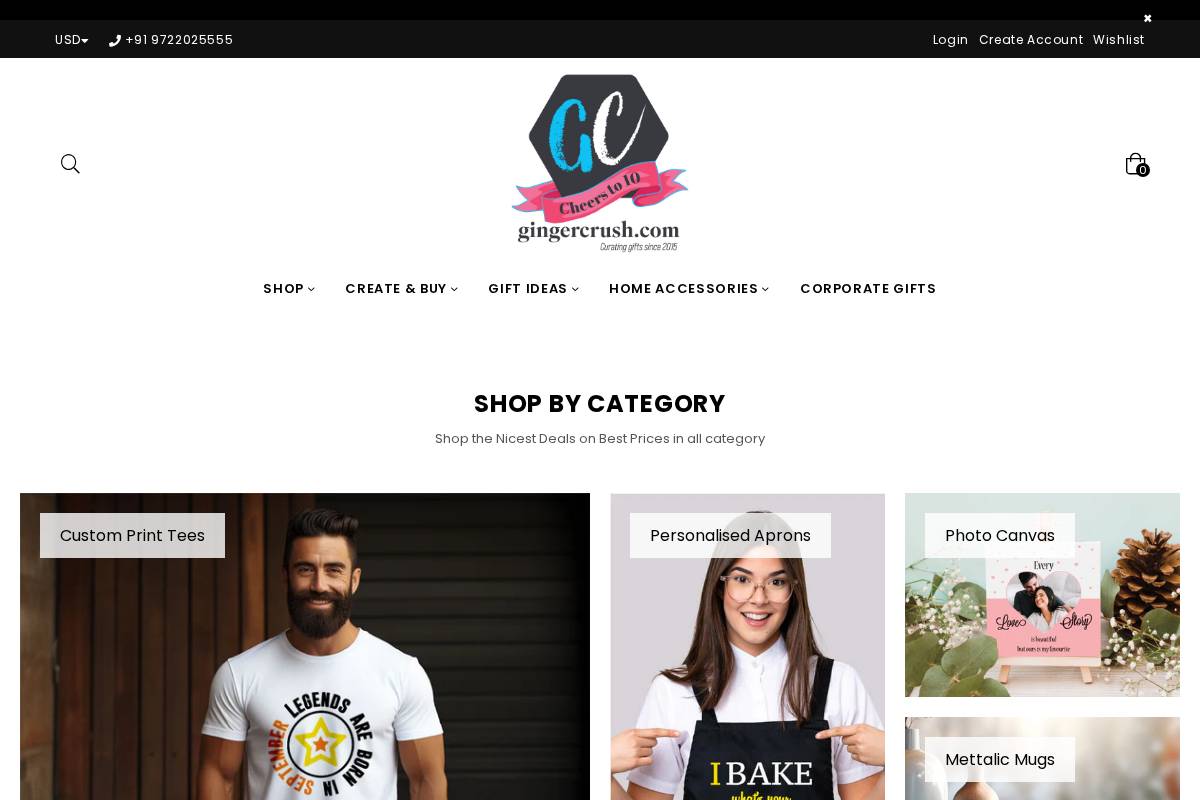 gingercrush.com homepage screenshot