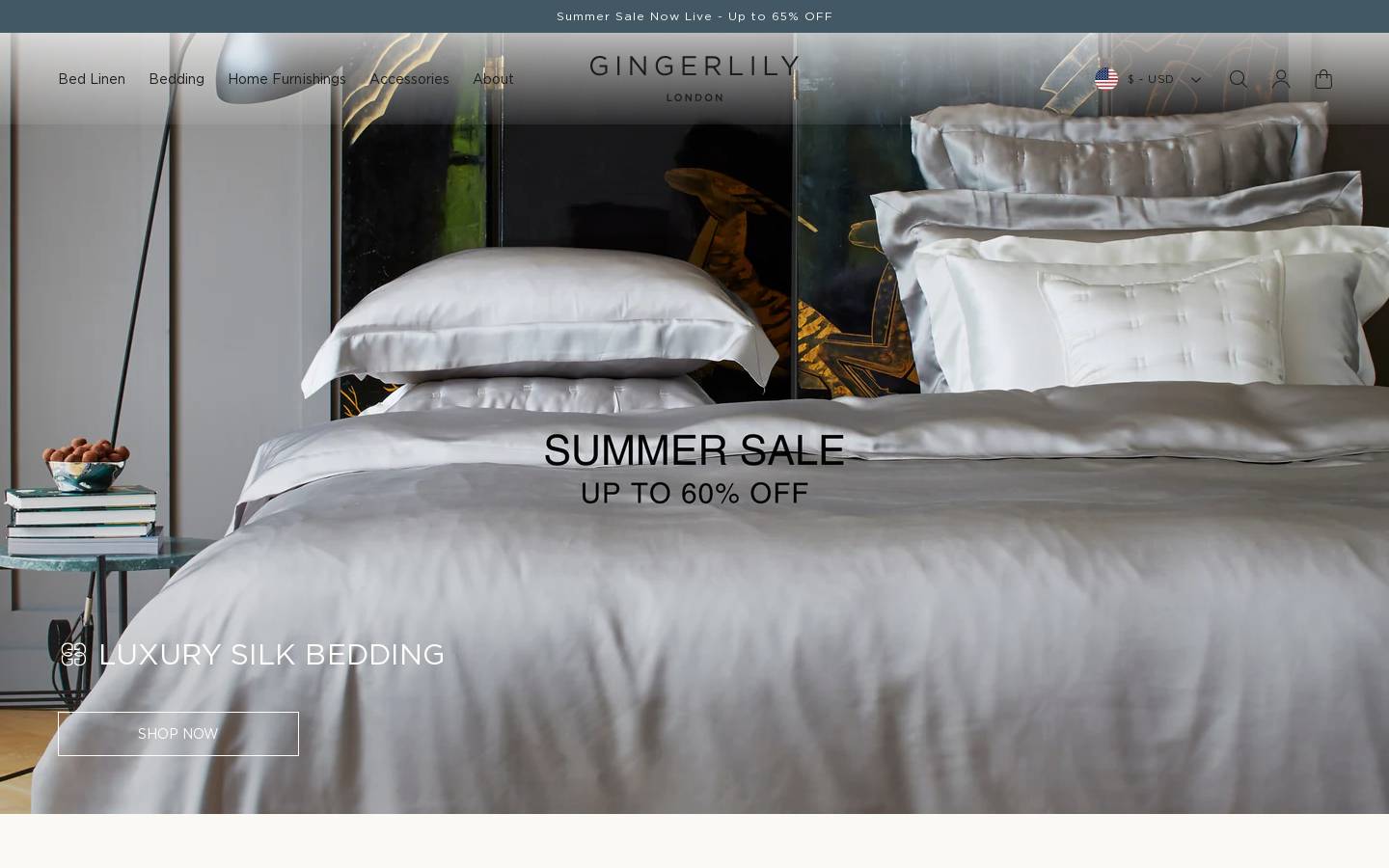 gingerlily.com homepage screenshot