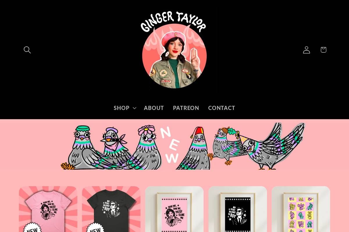 gingertaylor.net homepage screenshot