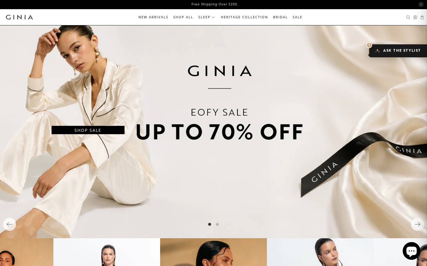 giniartw.com homepage screenshot
