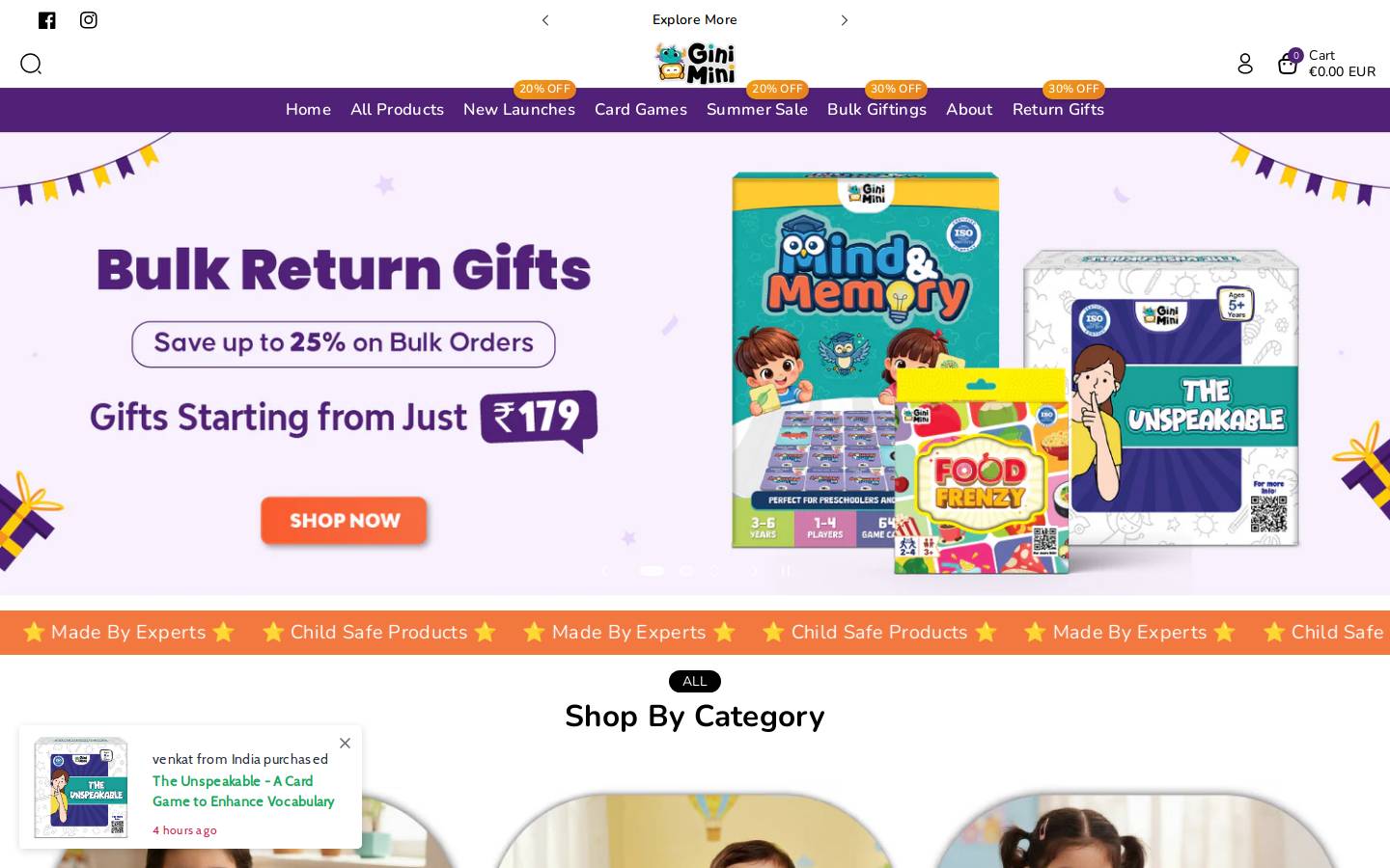 ginimini.com homepage screenshot