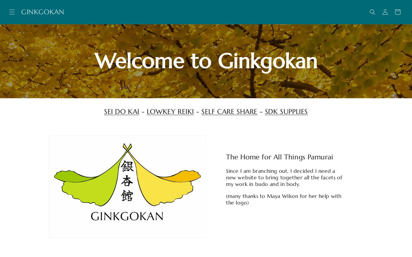 ginkgokan.com homepage screenshot