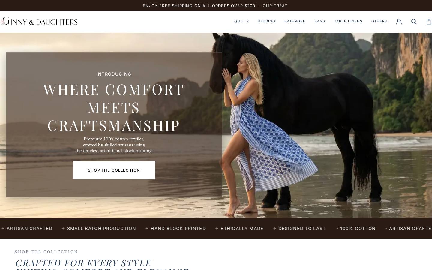 ginnyanddaughters.com homepage screenshot