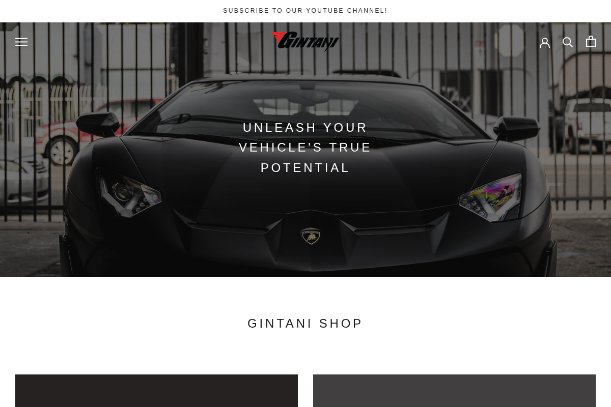 Gintani homepage screenshot