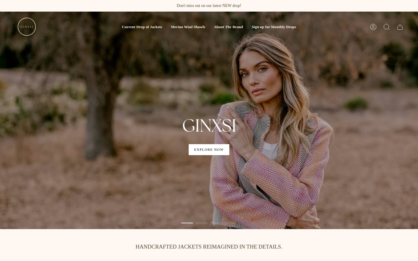 ginxsi.com homepage screenshot