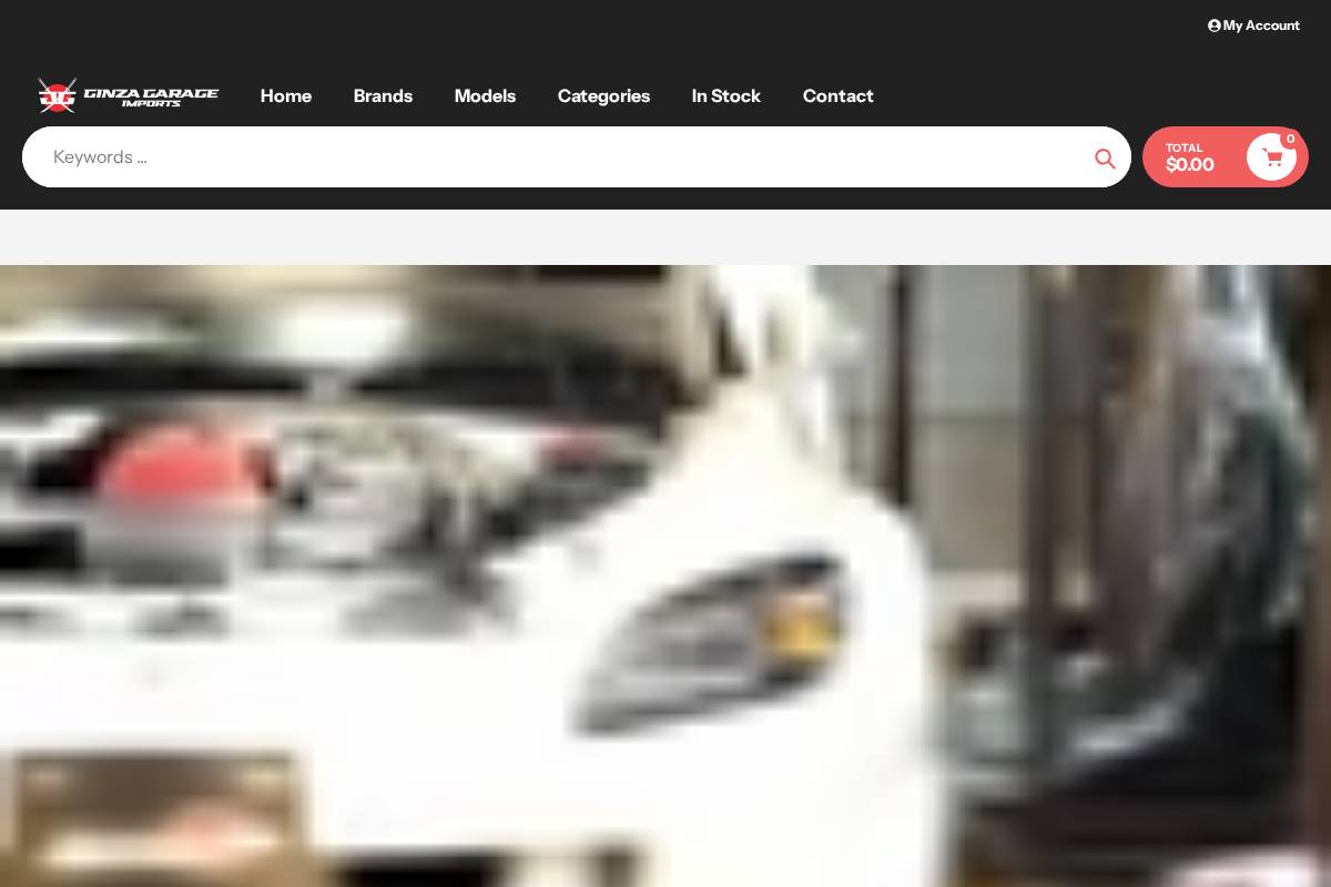 ginzagarage.com homepage screenshot