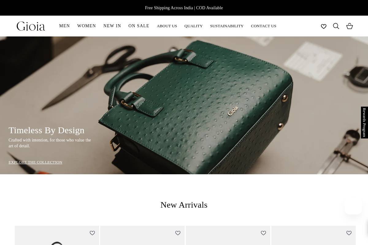 gioia.in homepage screenshot