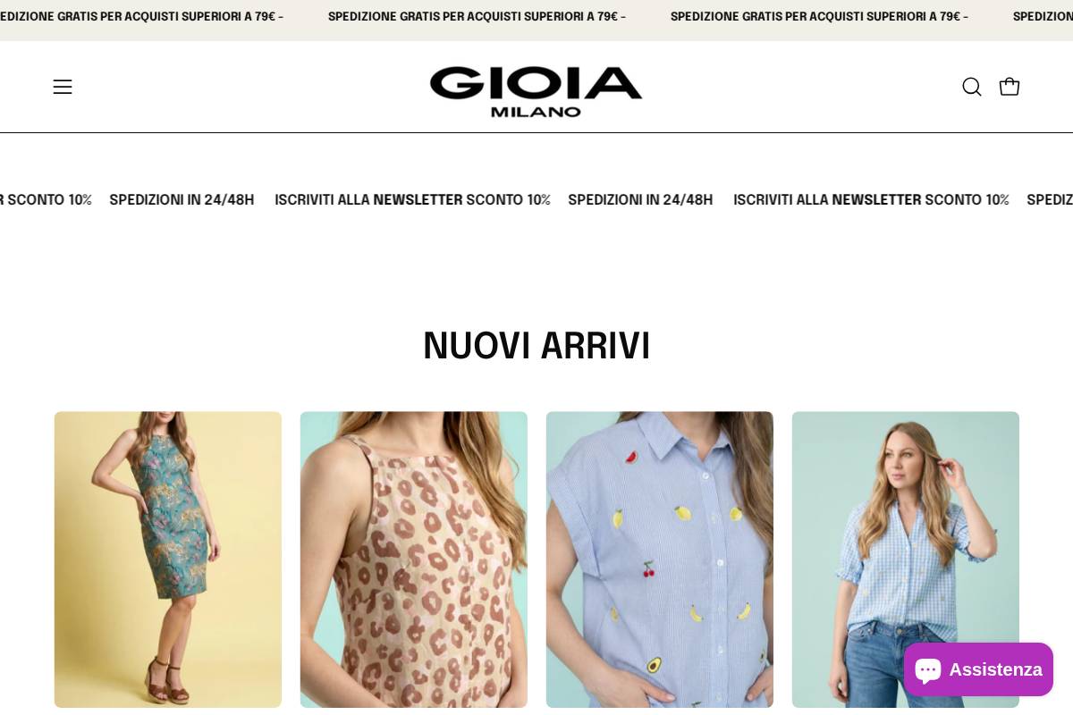 gioiamilano.it homepage screenshot