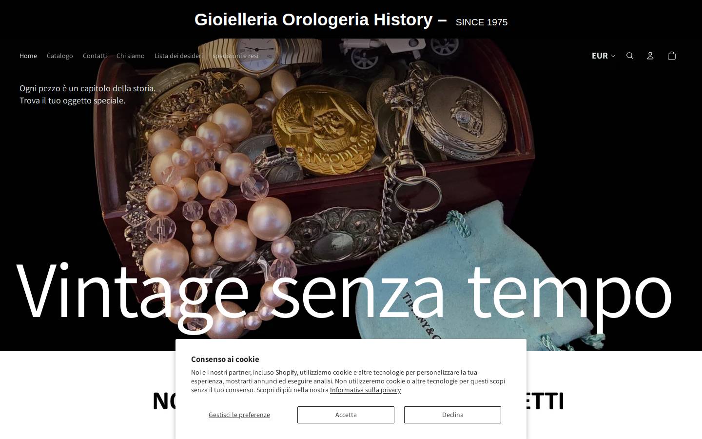 gioielleriahistory.com homepage screenshot