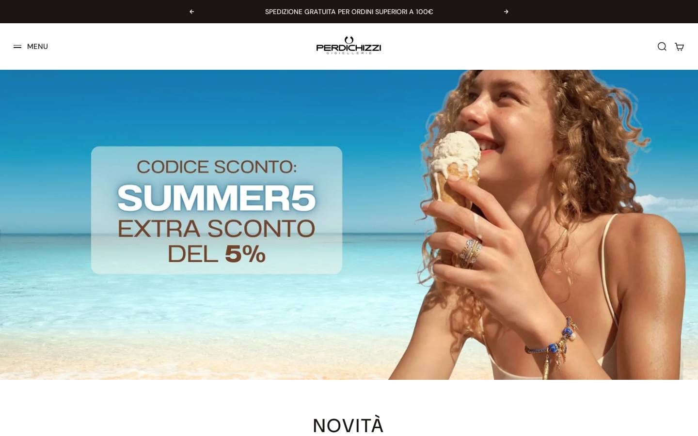 Perdichizzi Gioiellerie homepage screenshot