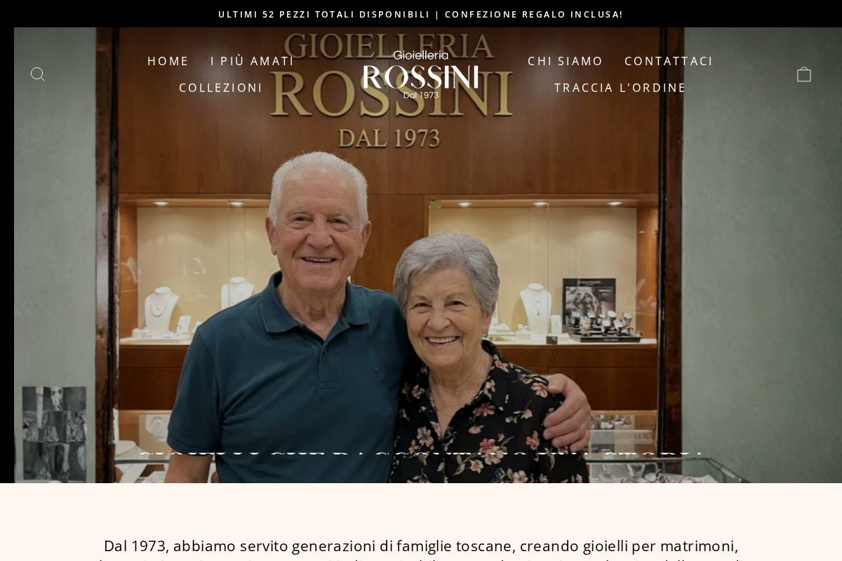 Gioielleriarossini homepage screenshot