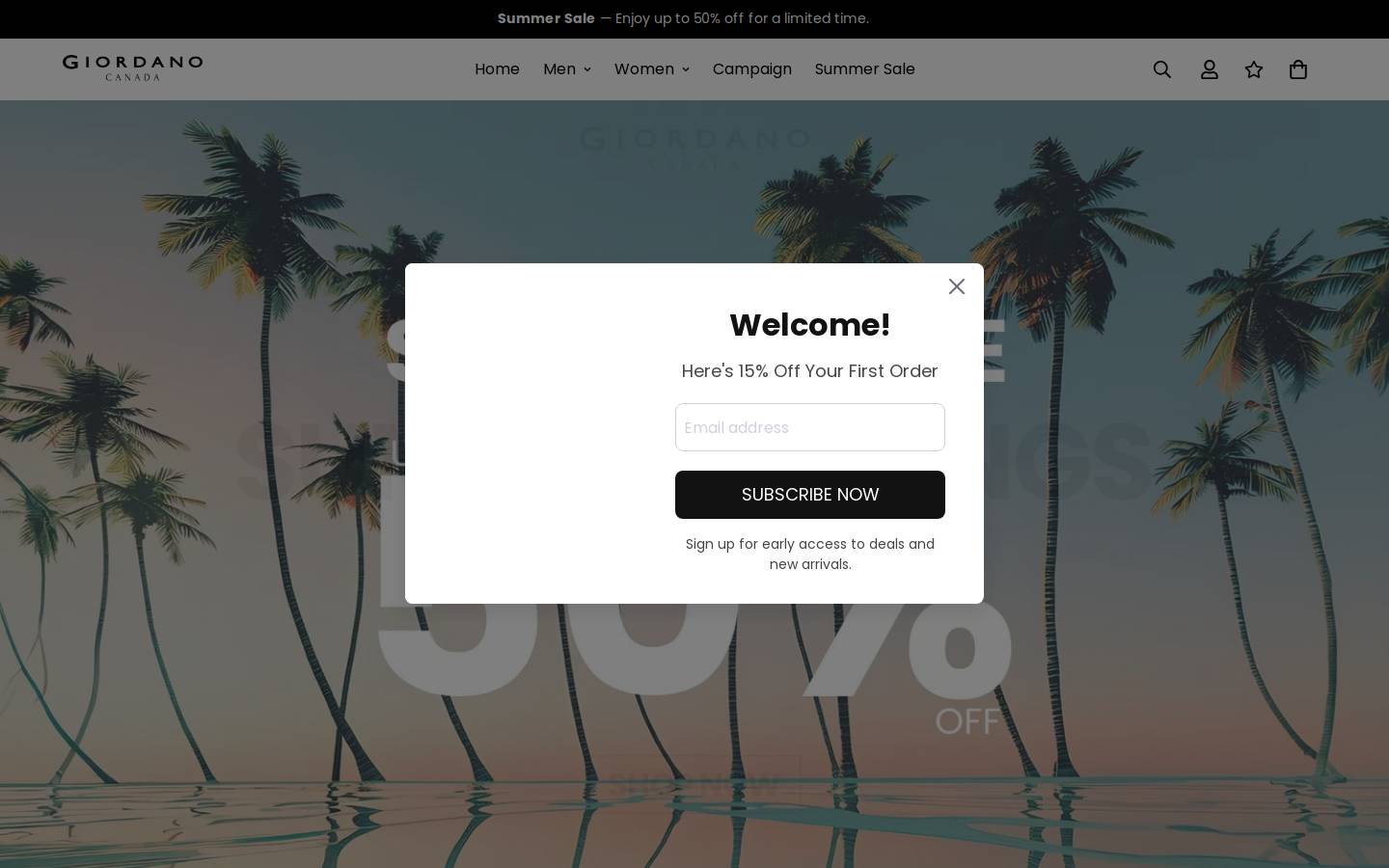 giordano.ca homepage screenshot
