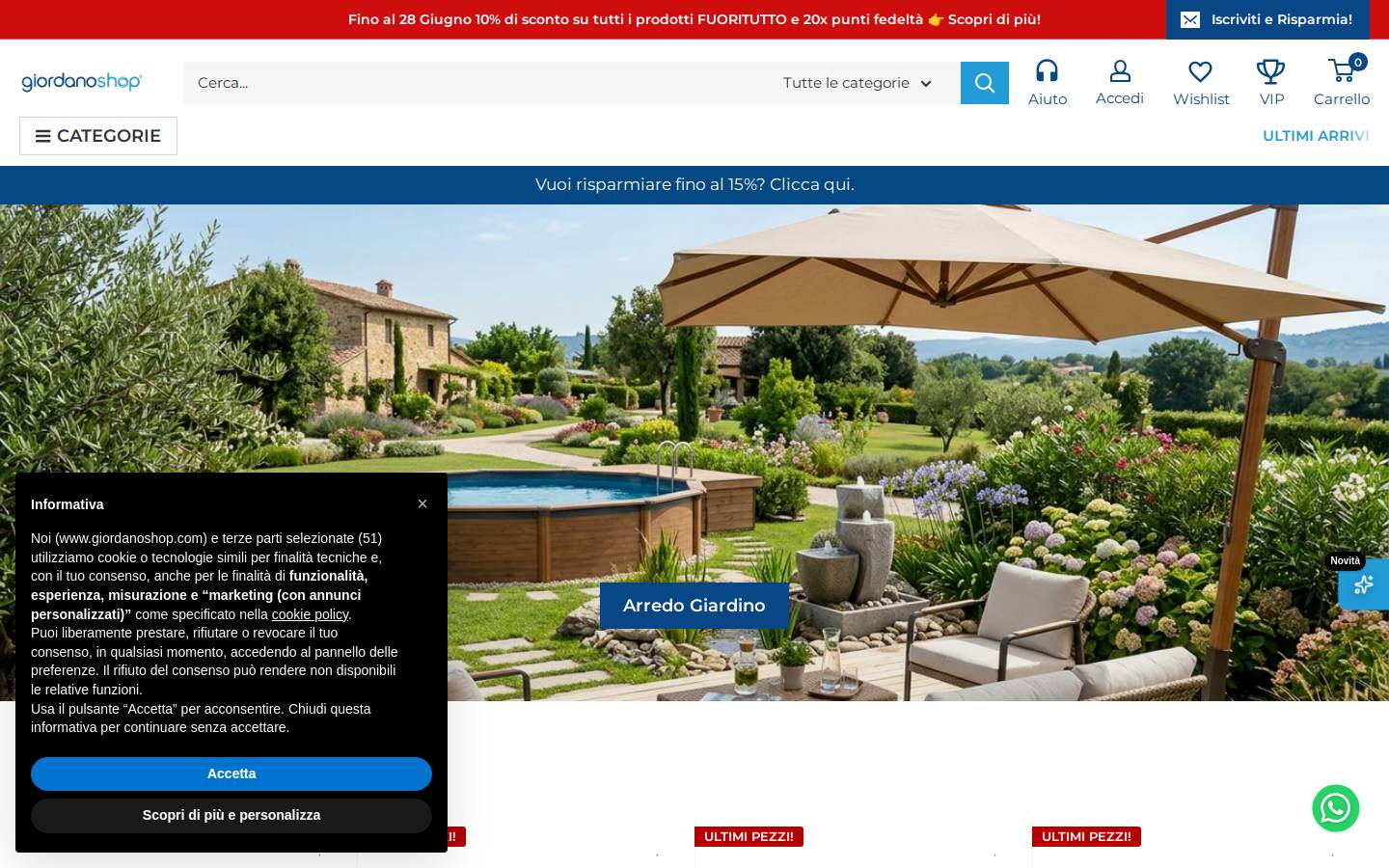 Giordanoshop homepage screenshot