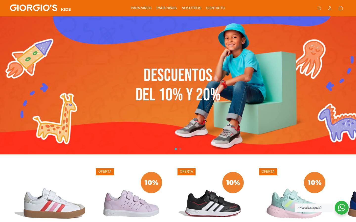 giorgioskids.com homepage screenshot