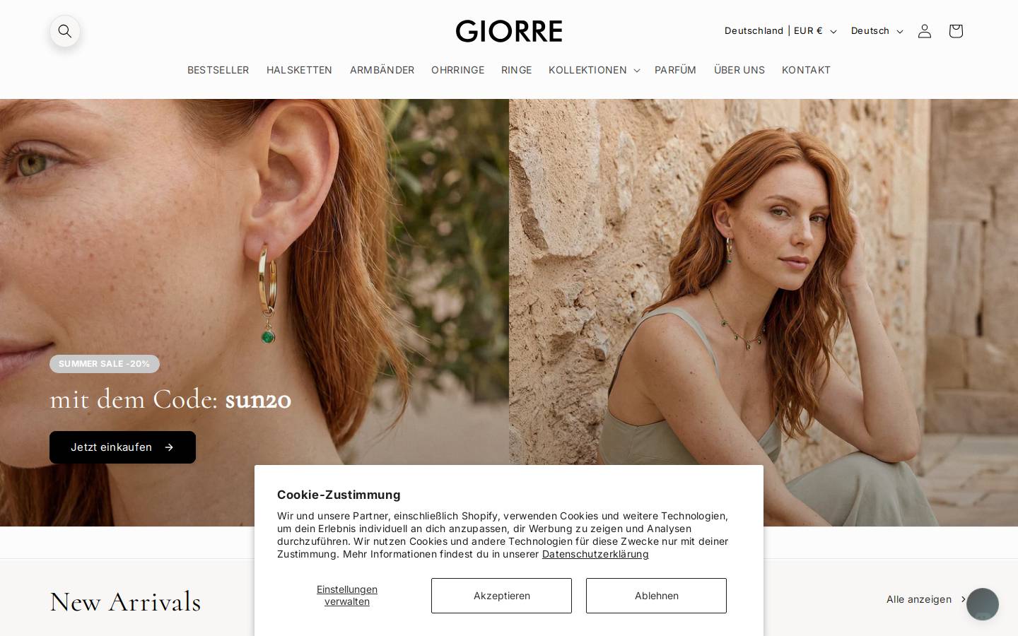 Giorre homepage screenshot