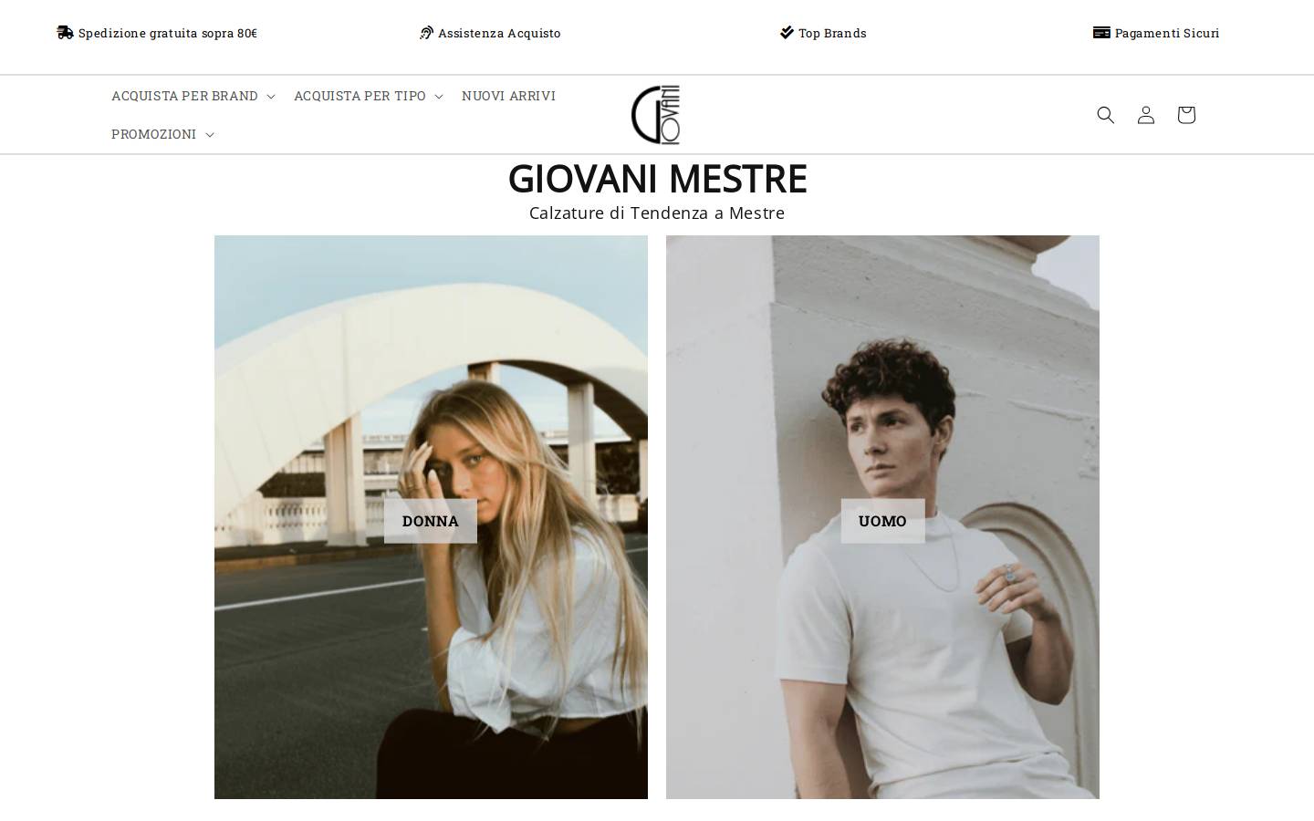 Giovanimestre homepage screenshot