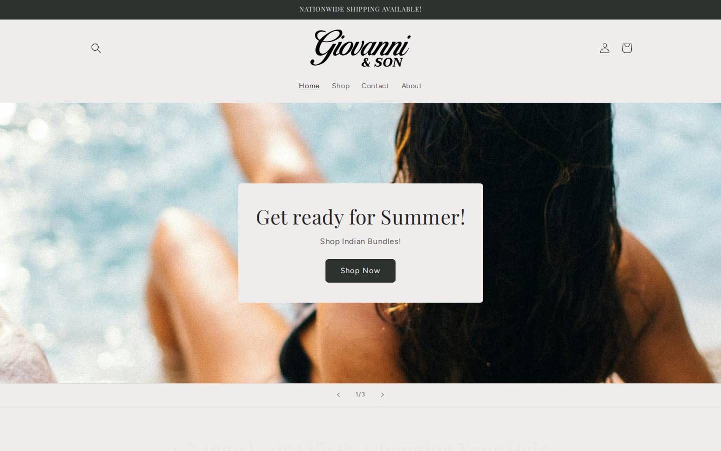 giovanniandson.com homepage screenshot