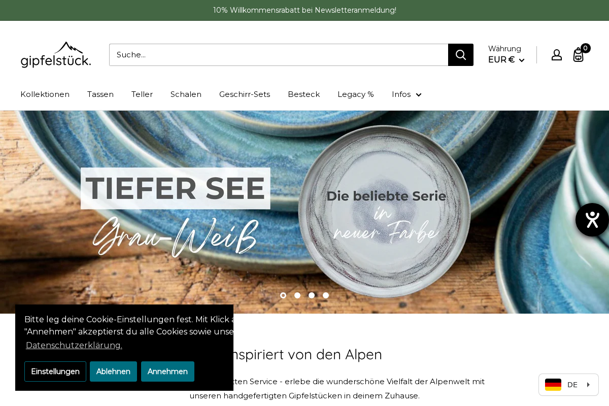 Gipfelstück homepage screenshot
