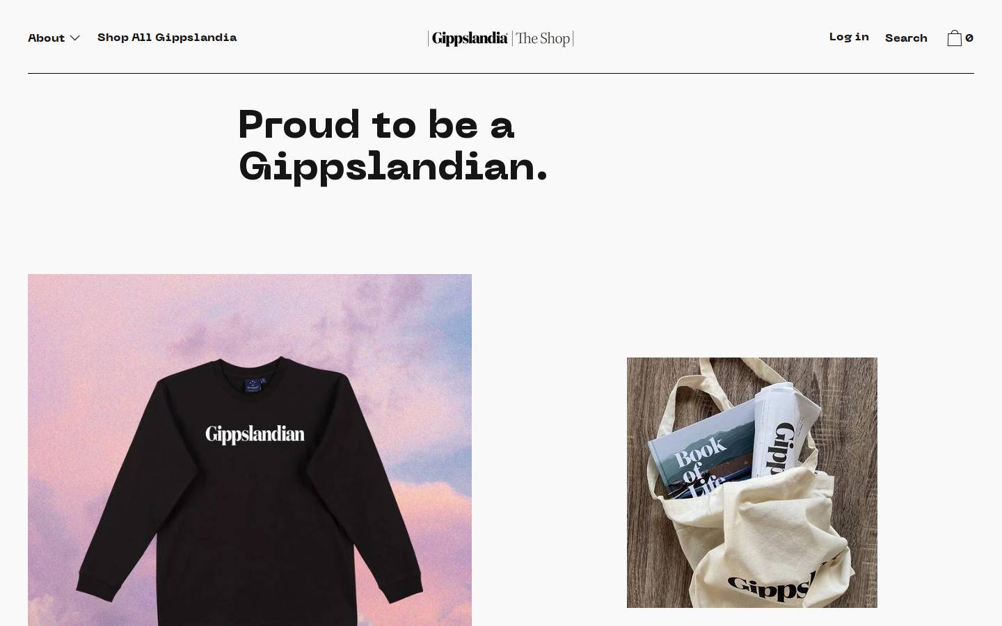 gippslandia.shop homepage screenshot